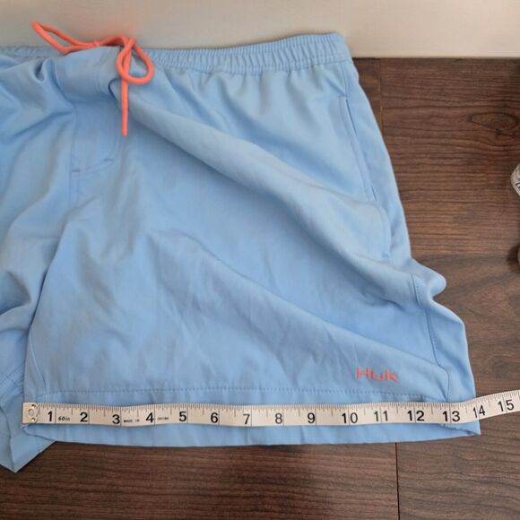 HUK Fishing Pursuit Volley Swim Shorts Men XXL Blue 5.5" InseamSOLD ON EB - Picture 9 of 13